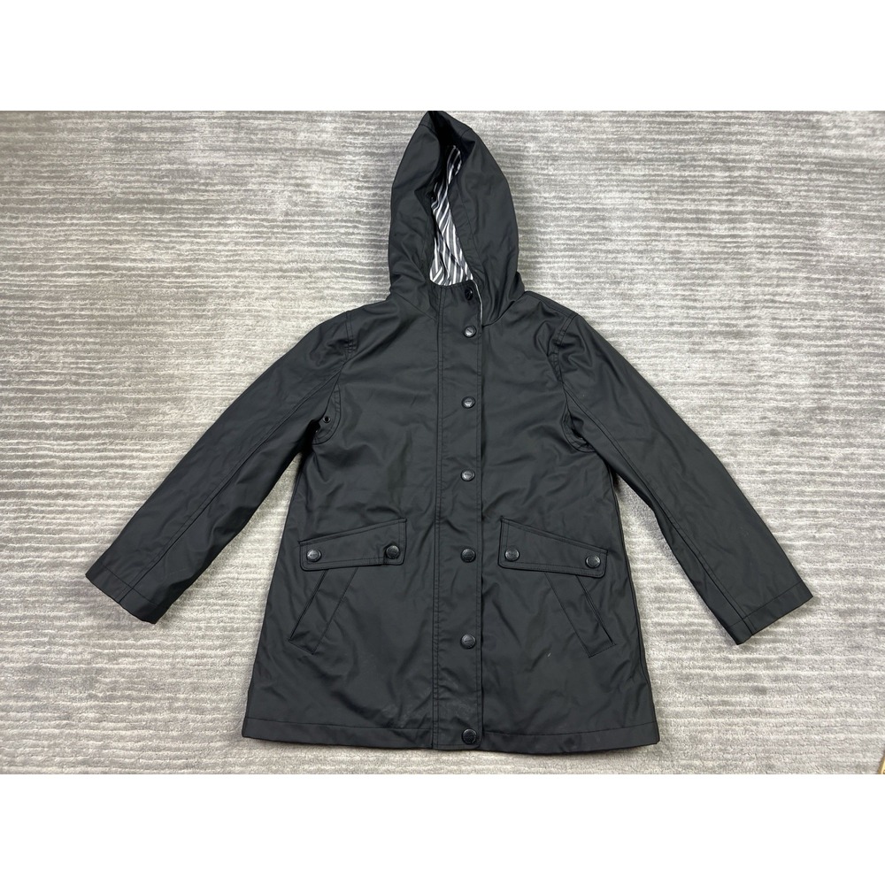 Urban Republic Rain Jacket Womens‎ Small Black Full Zip Polyurethane